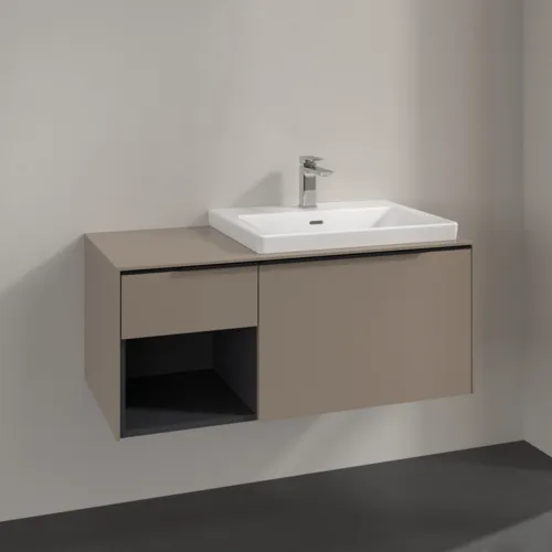 Bild von VILLEROY BOCH Subway 3.0 Waschbeckenunterschrank, 2 Auszüge, 1001 x 423 x 516 mm, Taupe / Taupe #C57101VM