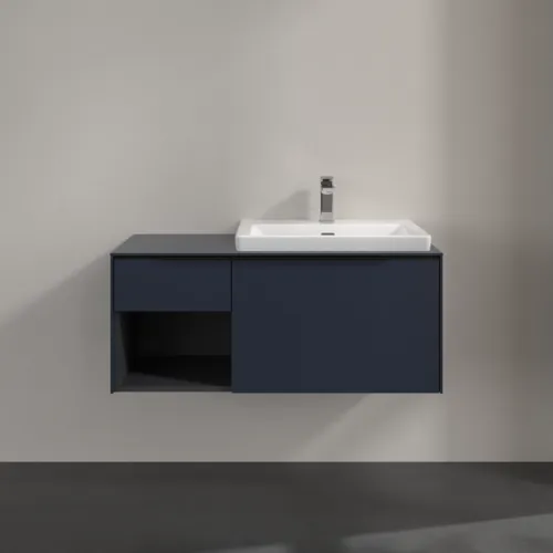 Bild von VILLEROY BOCH Subway 3.0 Waschbeckenunterschrank, 2 Auszüge, 1001 x 423 x 516 mm, Marine Blue / Marine Blue #C57101VQ