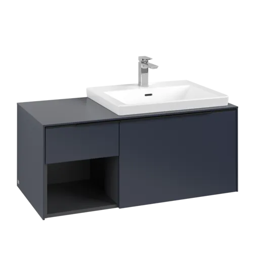 Picture of VILLEROY BOCH Subway 3.0 Vanity unit, 2 pull-out compartments, 1001 x 423 x 516 mm, Marine Blue / Marine Blue #C57101VQ