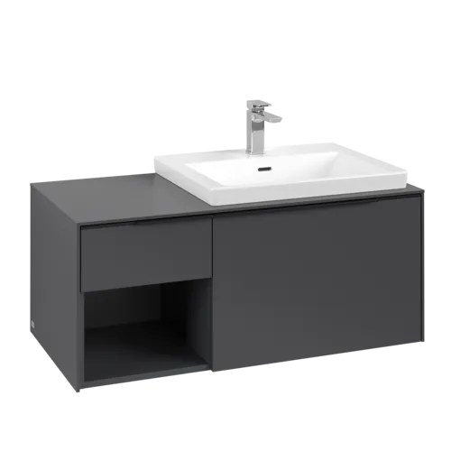 VILLEROY BOCH Subway 3.0 Vanity unit, 2 pull-out compartments, 1001 x 423 x 516 mm, Graphite / Graphite #C57101VR resmi