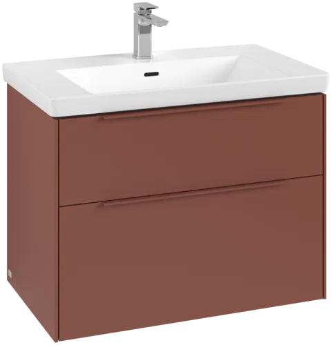 Зображення з  VILLEROY BOCH Subway 3.0 Vanity unit, with lighting, 2 pull-out compartments, 772 x 576 x 478 mm, Wine Red #C574L2AH