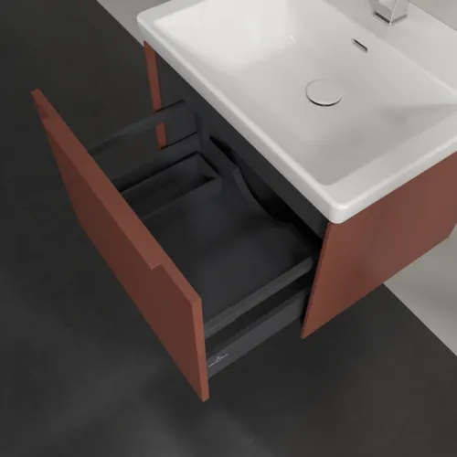Obrázek VILLEROY BOCH Subway 3.0 Vanity unit, 1 zásuvka, 572 x 429 x 478 mm, vínově červená #C57702AH