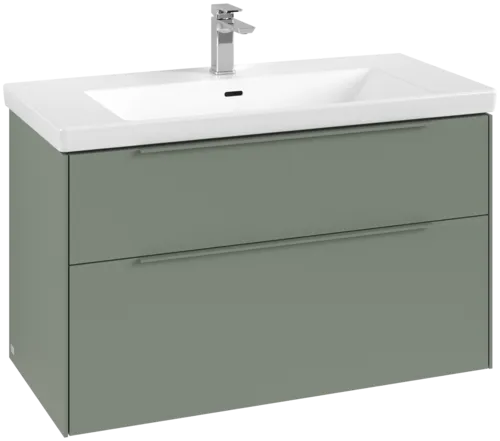 Зображення з  VILLEROY BOCH Subway 3.0 Vanity unit, with lighting, 2 pull-out compartments, 973 x 576 x 478 mm, Soft Green #C570L2AF