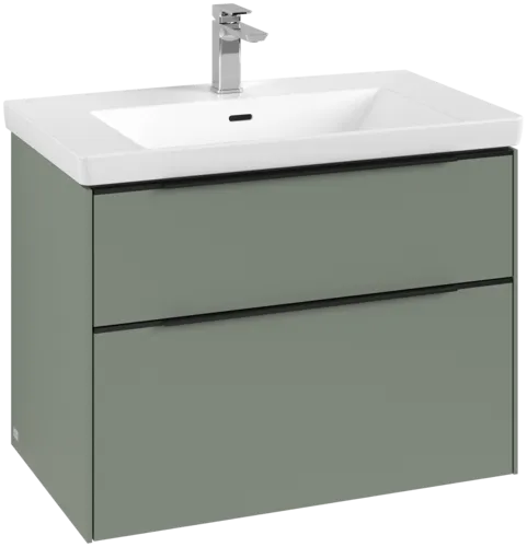 Зображення з  VILLEROY BOCH Subway 3.0 Vanity unit, with lighting, 2 pull-out compartments, 772 x 576 x 478 mm, Soft Green #C574L1AF