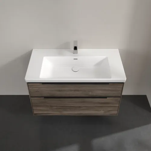 Bild von VILLEROY BOCH Subway 3.0 Waschbeckenunterschrank, 2 Auszüge, 973 x 576 x 478 mm, Stone Oak #C57001RK