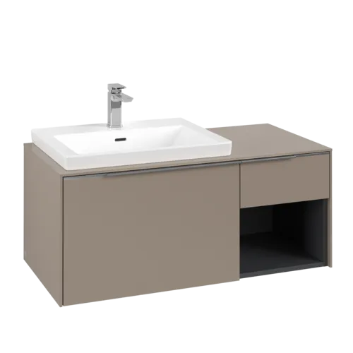 Зображення з  VILLEROY BOCH Subway 3.0 Vanity unit, 2 pull-out compartments, 1001 x 423 x 516 mm, Taupe / Taupe #C57200VM