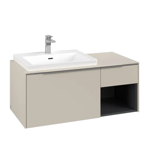 VILLEROY BOCH Subway 3.0 Vanity unit, 2 pull-out compartments, 1001 x 423 x 516 mm, Cashmere Grey / Cashmere Grey #C57200VN resmi