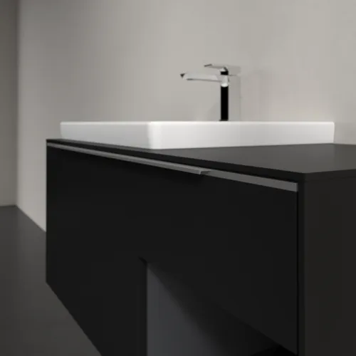 Bild von VILLEROY BOCH Subway 3.0 Waschbeckenunterschrank, 2 Auszüge, 1001 x 423 x 516 mm, Volcano Black / Volcano Black #C57200VL