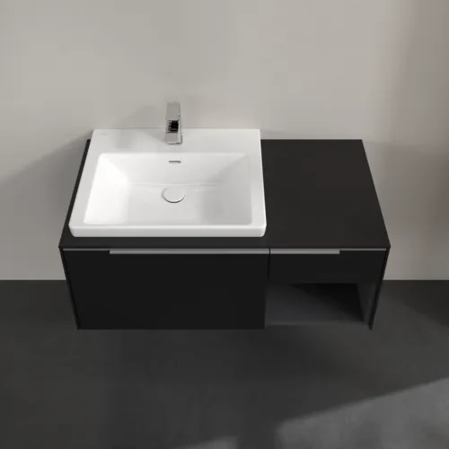 Bild von VILLEROY BOCH Subway 3.0 Waschbeckenunterschrank, 2 Auszüge, 1001 x 423 x 516 mm, Volcano Black / Volcano Black #C57200VL