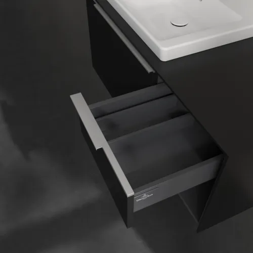 Bild von VILLEROY BOCH Subway 3.0 Waschbeckenunterschrank, 2 Auszüge, 1001 x 423 x 516 mm, Volcano Black / Volcano Black #C57200VL