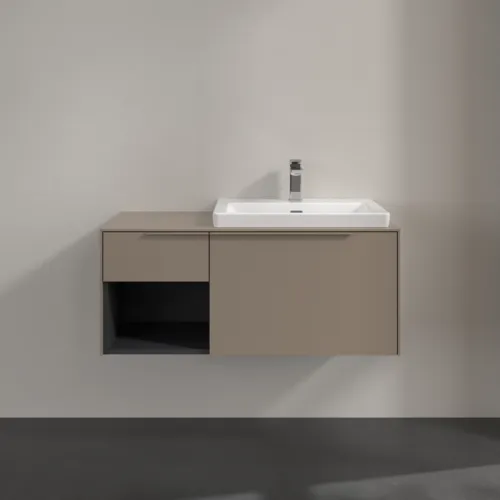 Bild von VILLEROY BOCH Subway 3.0 Waschbeckenunterschrank, 2 Auszüge, 1001 x 423 x 516 mm, Taupe / Taupe #C57102VM