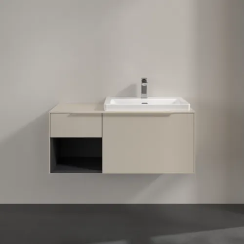 Bild von VILLEROY BOCH Subway 3.0 Waschbeckenunterschrank, 2 Auszüge, 1001 x 423 x 516 mm, Cashmere Grey / Cashmere Grey #C57102VN