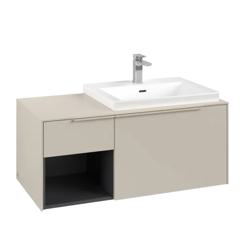 VILLEROY BOCH Subway 3.0 Vanity unit, 2 pull-out compartments, 1001 x 423 x 516 mm, Cashmere Grey / Cashmere Grey #C57102VN resmi