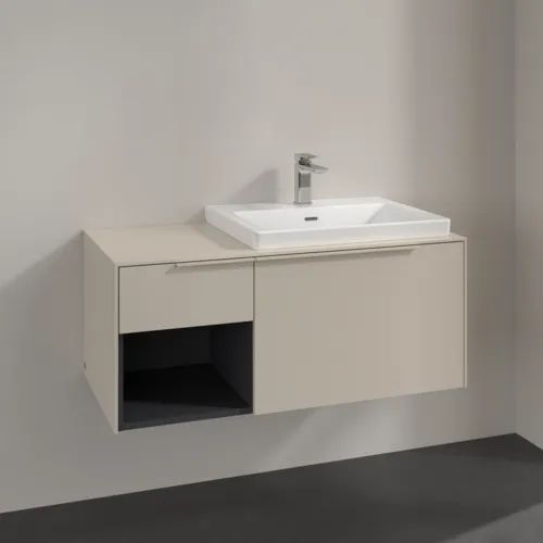 Bild von VILLEROY BOCH Subway 3.0 Waschbeckenunterschrank, 2 Auszüge, 1001 x 423 x 516 mm, Cashmere Grey / Cashmere Grey #C57102VN