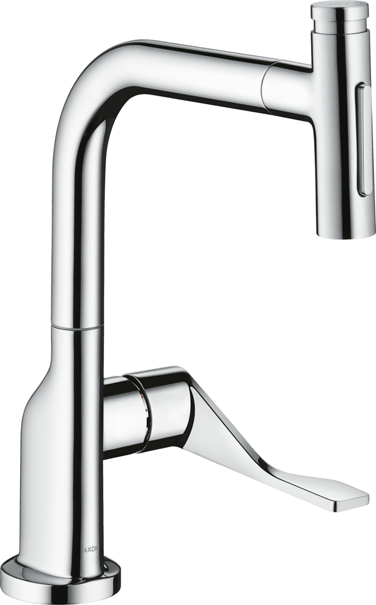 Зображення з  HANSGROHE AXOR Citterio Single lever kitchen mixer Select 230 2jet with pull-out spray and sBox #39862000 - Chrome