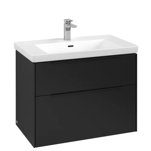 Picture of VILLEROY BOCH Subway 3.0 Vanity unit, 2 pull-out compartments, 772 x 576 x 478 mm, Volcano Black #C57401VL