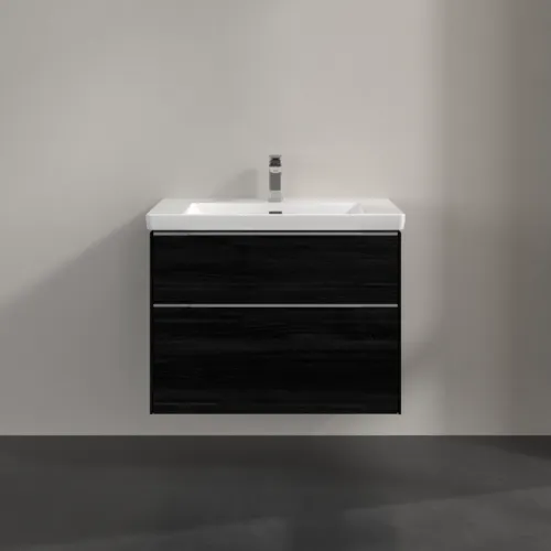 Bild von VILLEROY BOCH Subway 3.0 Waschbeckenunterschrank, mit Beleuchtung, 2 Auszüge, 772 x 576 x 478 mm, Black Oak #C574L0AB