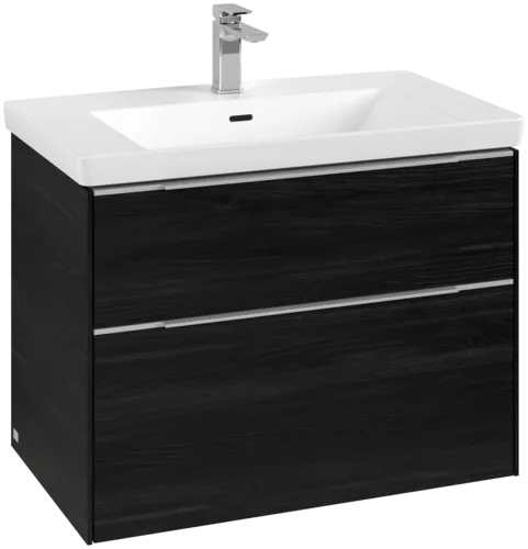 VILLEROY BOCH Subway 3.0 Vanity unit, with lighting, 2 pull-out compartments, 772 x 576 x 478 mm, Black Oak #C574L0AB resmi