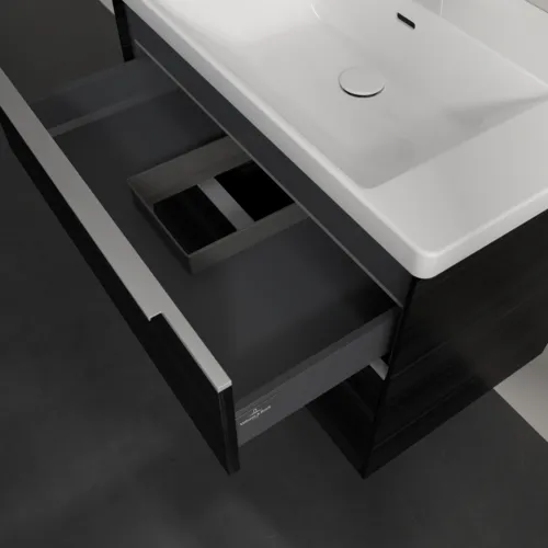 Bild von VILLEROY BOCH Subway 3.0 Waschbeckenunterschrank, mit Beleuchtung, 2 Auszüge, 772 x 576 x 478 mm, Black Oak #C574L0AB