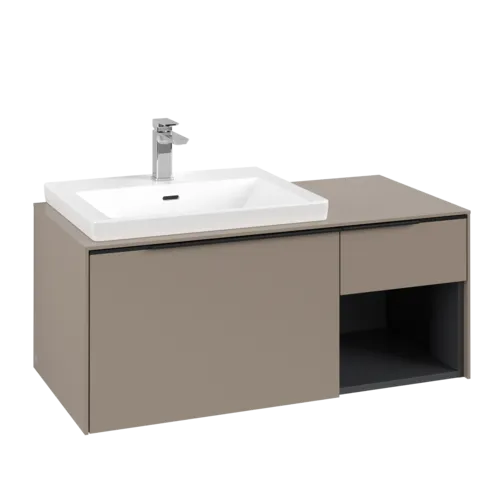 VILLEROY BOCH Subway 3.0 Vanity unit, 2 pull-out compartments, 1001 x 423 x 516 mm, Taupe / Taupe #C57201VM resmi