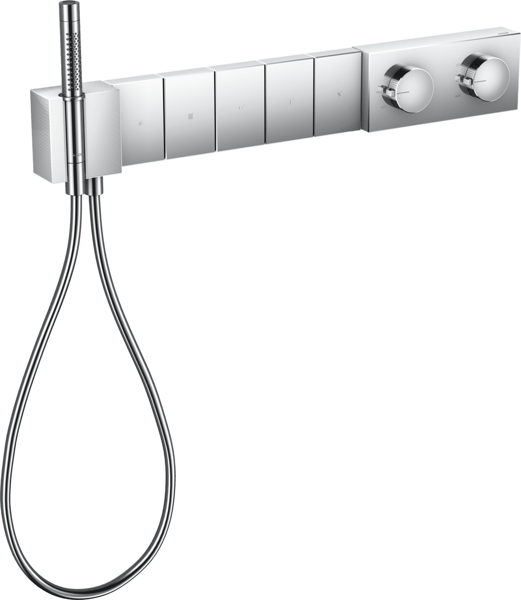 Picture of HANSGROHE AXOR Edge Thermostatic module Select 680/100 for concealed installation for 5 functions - diamond cut #46731000 - Chrome