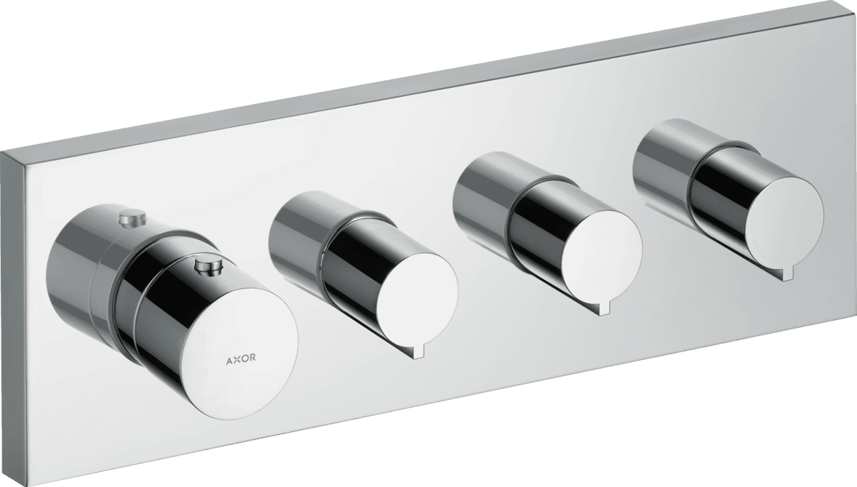 Bild von HANSGROHE AXOR ShowerSolutions Thermostatmodul 360/120 Unterputz eckig für 3 Verbraucher #10751000 - Chrom