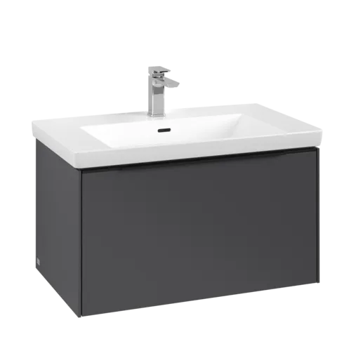 VILLEROY BOCH Subway 3.0 Vanity unit, 1 pull-out compartment, 772 x 429 x 478 mm, Graphite #C57301VR resmi