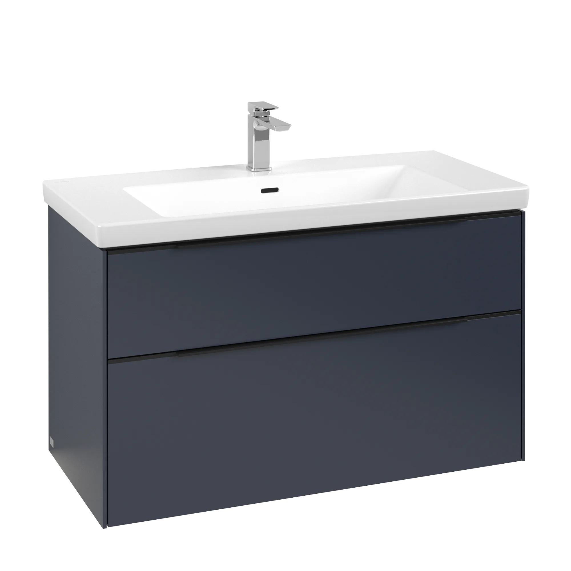 VILLEROY BOCH Subway 3.0 Vanity unit, with lighting, 2 pull-out compartments, 973 x 576 x 478 mm, Marine Blue #C570L1VQ resmi