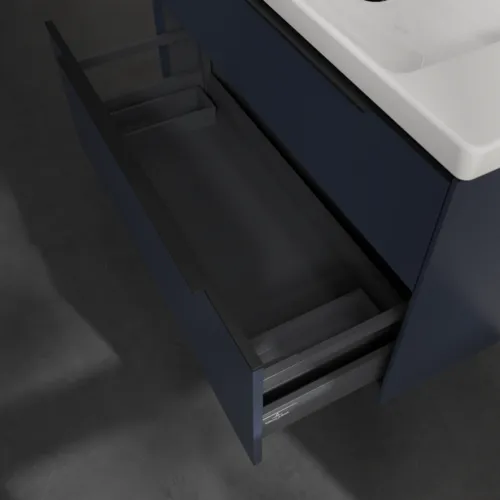 Bild von VILLEROY BOCH Subway 3.0 Waschbeckenunterschrank, mit Beleuchtung, 2 Auszüge, 973 x 576 x 478 mm, Marine Blue #C570L1VQ