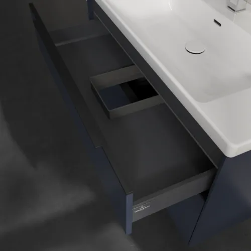 Bild von VILLEROY BOCH Subway 3.0 Waschbeckenunterschrank, mit Beleuchtung, 2 Auszüge, 973 x 576 x 478 mm, Marine Blue #C570L1VQ