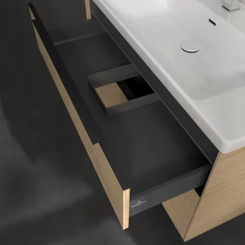 Bild von VILLEROY BOCH Subway 3.0 Waschbeckenunterschrank, mit Beleuchtung, 2 Auszüge, 973 x 576 x 478 mm, Nordic Oak #C570L1VJ