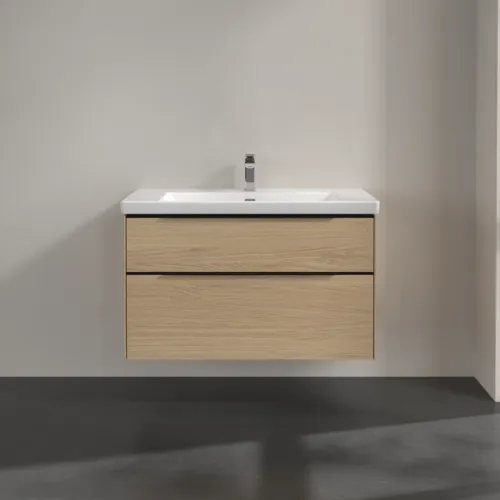 Bild von VILLEROY BOCH Subway 3.0 Waschbeckenunterschrank, mit Beleuchtung, 2 Auszüge, 973 x 576 x 478 mm, Nordic Oak #C570L1VJ