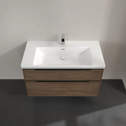 Bild von VILLEROY BOCH Subway 3.0 Waschbeckenunterschrank, mit Beleuchtung, 2 Auszüge, 973 x 576 x 478 mm, Arizona Oak #C570L1VH