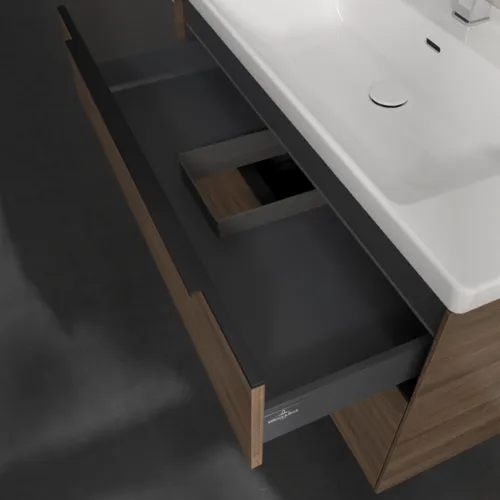 Bild von VILLEROY BOCH Subway 3.0 Waschbeckenunterschrank, mit Beleuchtung, 2 Auszüge, 973 x 576 x 478 mm, Arizona Oak #C570L1VH