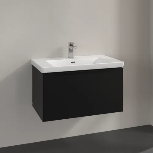 Bild von VILLEROY BOCH Subway 3.0 Waschbeckenunterschrank, 1 Auszug, 772 x 429 x 478 mm, Volcano Black #C57301VL