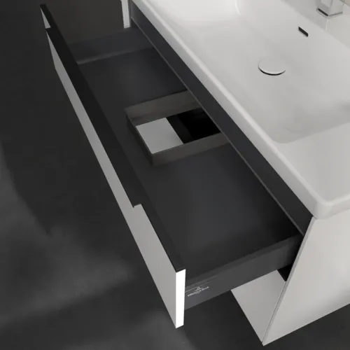 Bild von VILLEROY BOCH Subway 3.0 Waschbeckenunterschrank, mit Beleuchtung, 2 Auszüge, 973 x 576 x 478 mm, Brilliant White #C570L1VE