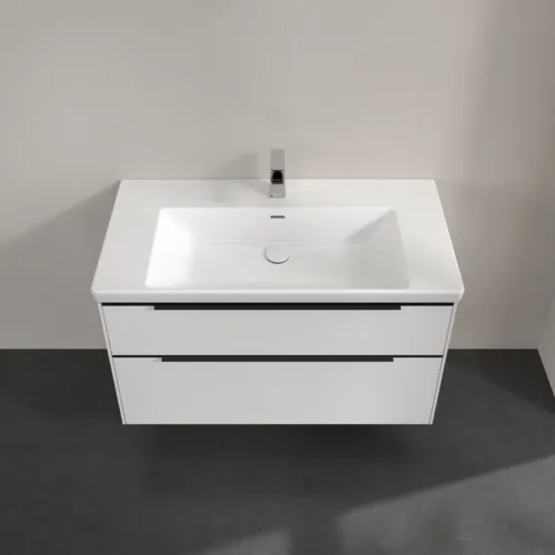 Bild von VILLEROY BOCH Subway 3.0 Waschbeckenunterschrank, mit Beleuchtung, 2 Auszüge, 973 x 576 x 478 mm, Brilliant White #C570L1VE