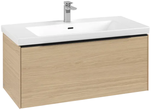 VILLEROY BOCH Subway 3.0 Vanity unit, with lighting, 1 pull-out compartment, 973 x 429 x 478 mm, Nordic Oak #C569L1VJ resmi