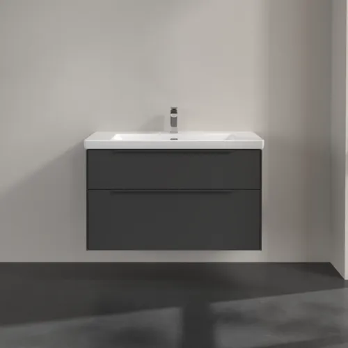 Picture of VILLEROY BOCH Subway 3.0 Vanity unit, with lighting, 2 pull-out compartments, 973 x 576 x 478 mm, Graphite #C570L2VR