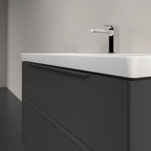 Picture of VILLEROY BOCH Subway 3.0 Vanity unit, with lighting, 2 pull-out compartments, 973 x 576 x 478 mm, Graphite #C570L2VR