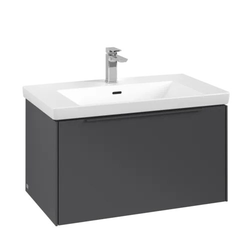 VILLEROY BOCH Subway 3.0 Vanity unit, 1 pull-out compartment, 772 x 429 x 478 mm, Graphite #C57302VR resmi