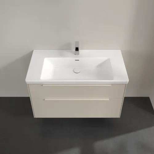 Obrázek VILLEROY BOCH Subway 3.0 Vanity unit, s osvětlením, 2 výsuvy, 973 x 576 x 478 mm, Cashmere Grey #C570L2VN