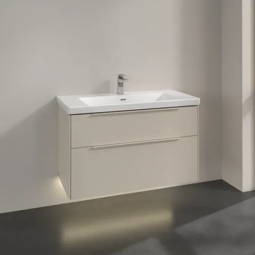 Obrázek VILLEROY BOCH Subway 3.0 Vanity unit, s osvětlením, 2 výsuvy, 973 x 576 x 478 mm, Cashmere Grey #C570L2VN