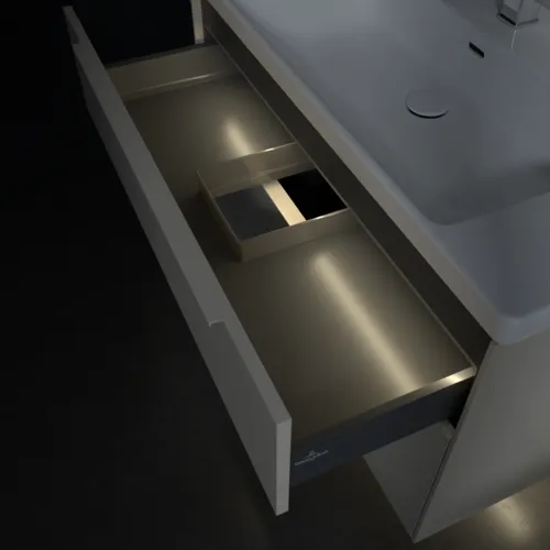 Obrázek VILLEROY BOCH Subway 3.0 Vanity unit, s osvětlením, 2 výsuvy, 973 x 576 x 478 mm, Cashmere Grey #C570L2VN