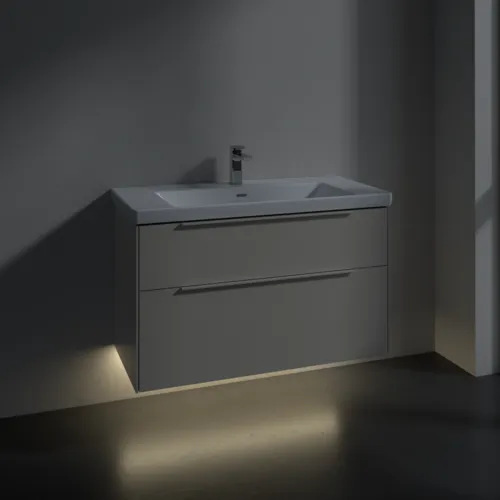 Obrázek VILLEROY BOCH Subway 3.0 Vanity unit, s osvětlením, 2 výsuvy, 973 x 576 x 478 mm, Cashmere Grey #C570L2VN