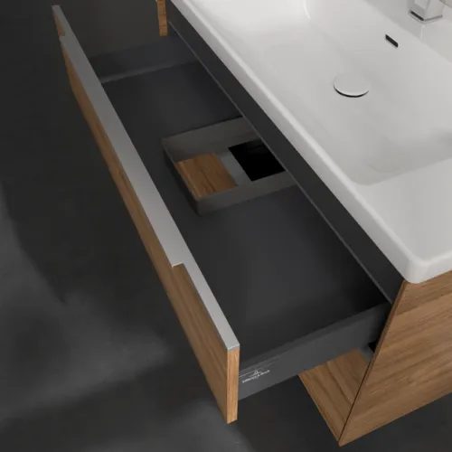Bild von VILLEROY BOCH Subway 3.0 Waschbeckenunterschrank, mit Beleuchtung, 2 Auszüge, 973 x 576 x 478 mm, Kansas Oak #C570L0RH