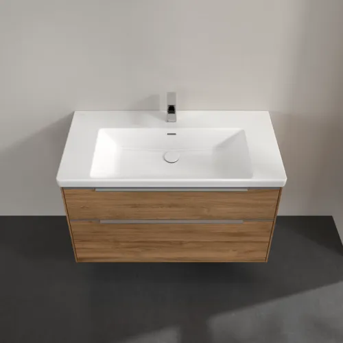 Bild von VILLEROY BOCH Subway 3.0 Waschbeckenunterschrank, mit Beleuchtung, 2 Auszüge, 973 x 576 x 478 mm, Kansas Oak #C570L0RH