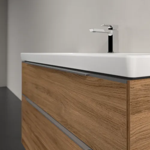 Bild von VILLEROY BOCH Subway 3.0 Waschbeckenunterschrank, mit Beleuchtung, 2 Auszüge, 973 x 576 x 478 mm, Kansas Oak #C570L0RH