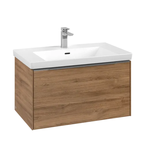 Picture of VILLEROY BOCH Subway 3.0 Vanity unit, 1 pull-out compartment, 772 x 429 x 478 mm, Oak Kansas #C57300RH
