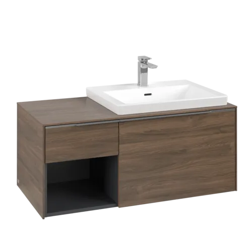 Picture of VILLEROY BOCH Subway 3.0 Vanity unit, with lighting, 2 pull-out compartments, 1001 x 423 x 516 mm, Arizona Oak / Arizona Oak #C571L0VH